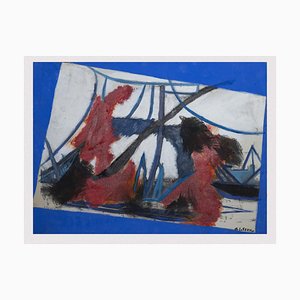 Giorgio Lo Fermo, Espressionismo blu, Olio originale su tela, 2008