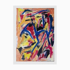 Giorgio Lo Fermo, Abstract Colors, Original Oil on Canvas, 1983