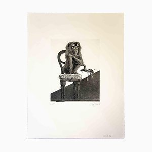 Leo Guida, The Monkey, Grabado original, 1972