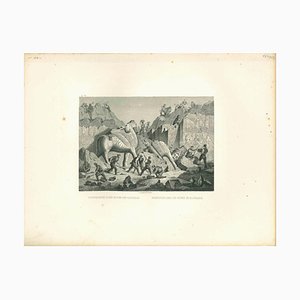 Unknown, Excavations in the Ruins of Klorsaba, Original Lithograph, Mid 19th Century