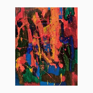 Laura Placa, Rot, Original Acryl auf Leinwand, 2021