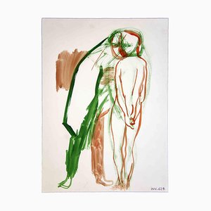 Leo Guida, The Visit, Original Aquarell, 1970er