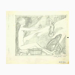 Leo Guida, La Sibilla, Disegno originale a matita, 1972