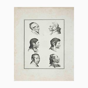 James Neagle, Têtes d'Hommes, Gravure à l'Eau-Forte, 1810