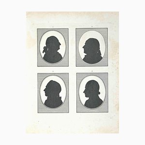 Thomas Holloway, Silhouettes, Original Etching, 1810