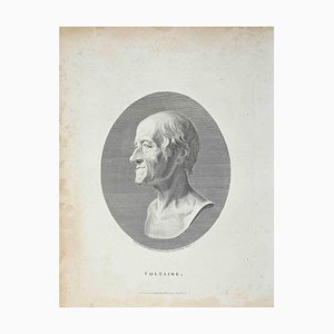 Thomas Holloway, Portrait of Voltaire, Original Etching, 1810