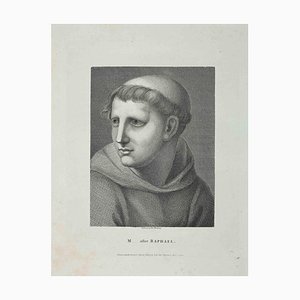 Thomas Holloway, Portrait of M...after Raphael, Original Etching, 1810