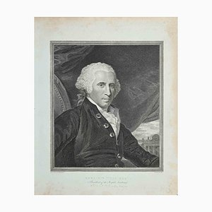 Thomas Holloway, Portrait of Benjamin West, Original Etching, 1810