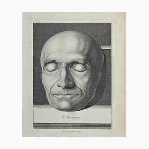 William Sharp, Retrato de G. Heidegger, Grabado original, 1810