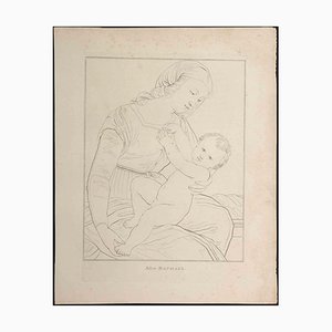 Thomas Holloway, Mother and Baby After Raphael, Gravure à l'Eau-Forte, 1810