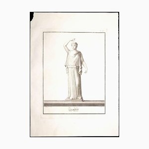 Giovanni Morghen, Antike Römische Statue, Original Radierung, 18. Jh