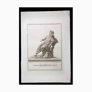 Ferdinando Campana, Dionysus, Ancient Roman Statue, Etching, 18th Century