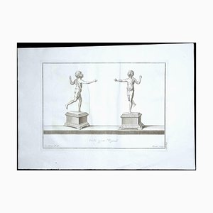 Giovanni Morghen, Estatuas romanas antiguas, Grabado original, siglo XVIII