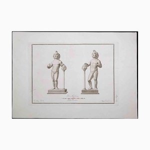 Nicola Billy, Ancient Roman Statue, Original Etching, 18th Century