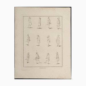 Thomas Holloway, Attitudes, Original Etching, 1810