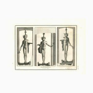 Nicola Billy, Antike Römische Statue, Original Radierung, 18. Jh