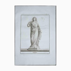 Giovanni Morghen, Statue Romaine Antique, Gravure, 18ème Siècle