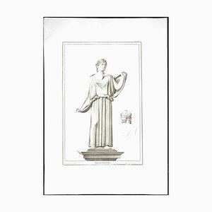 Francesco Cepparoli, Statue Romaine Antique, Gravure, 18ème Siècle