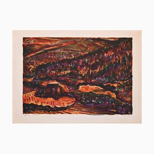 After Claude Clero, Landscape, Original Lithograph­, Mid-20th Century