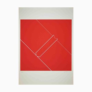 Franco Giuli, Composición en rojo, Serigrafía original, años 70