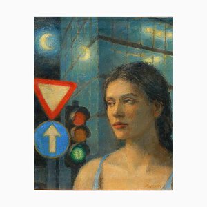 Aurelio Bulzatti, Ingorgo, Original Oil Painting, 2018
