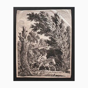 Carl Wilhelm Kolbe the Elder, Satyr on Horseback, Original Etching, 1795