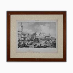 Eugene Huot, Le Bucentaure, Original Etching, 1854