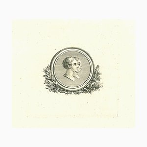 Thomas Holloway, Profiles of Men, Grabado original, 1810