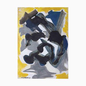 Giorgio Lo Fermo, Black Painting, Original Oil on Canvas, 2021