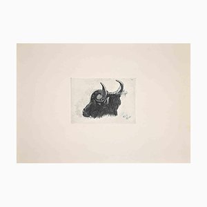 After Charles Coleman, The Bull in the Roman Countryside, Etching, 1992