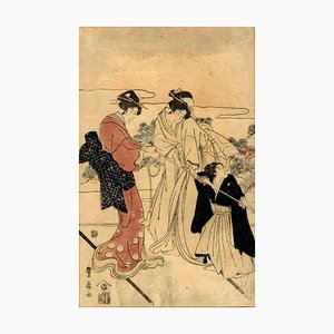 Utagawa Toyohiro, Bijinga, Original Woodcut, Early 19th Century