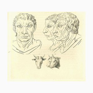 Thomas Holloway, The Physiognomie: The Faces, Original Radierung, 1810
