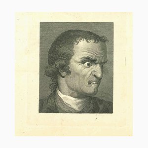 Thomas Holloway, La fisionomia: la rabbia, Incisione originale, 1810