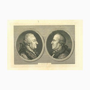 Thomas Holloway, Fisonomía: perfiles de hombres, Grabado original, 1810
