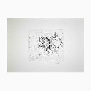 Walter Piacesi, Death of a Spring, Original Etching, 1967