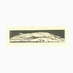 Thomas Holloway, Dead Corpus After Grignion, Grabado original, siglo XVIII