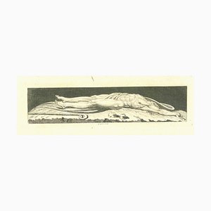 Thomas Holloway, Dead Corpus After Grignion, Original Etching, 18th Century