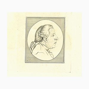 Thomas Holloway, The Profile, Grabado original, siglo XVIII