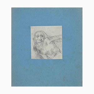 Unknown, Dead Christ, Original Pencil Drawing, Early 20th Century