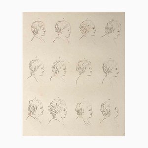 Thomas Holloway, Profils d'Hommes et de Femmes, Gravure à l'Eau-Forte, 1810