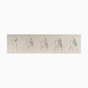 Thomas Holloway, Tête d'homme au fil des années, Gravure à l'Eau-Forte, 1810