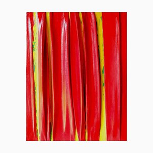 Giuseppe Zumbolo, Red and Yellow Composition, Original Acrylic on Canvas, 2021