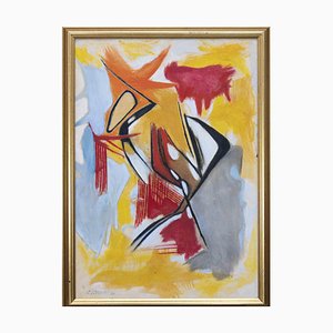 Giorgio Lo Fermo, Abstract Composition, Original Oil on Canvas, 2021