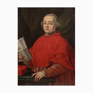 Inconnu, Cardinal avec Missive, 17ème Siècle, Huile sur Toile