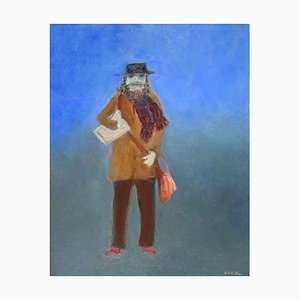 Roberto Cuccaro, The Intellectual, Original Oil on Canvas, 2000s