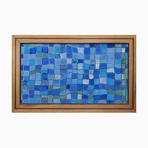 Giorgio Lo Fermo, Blue Reticulum, Original Oil on Wood, 2020