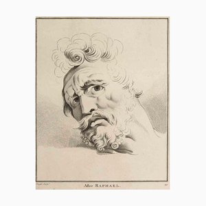 Thomas Holloway, Portrait of Man After Raphael, Incisione originale, 1810