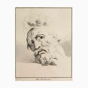 Thomas Holloway, Portrait of Man after Raphael, Original Radierung, 1810