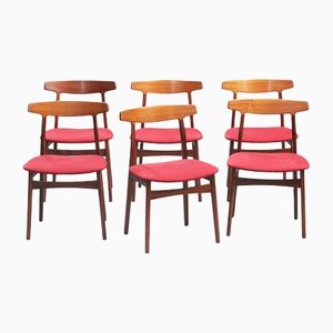 Dining Chairs in Rosewood by Henry Kjaernulf for Bruno Hansen, Set of 6
