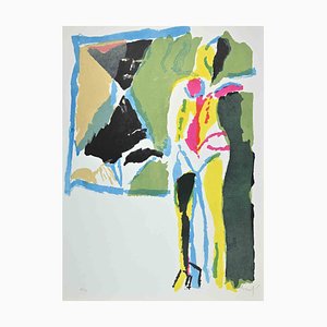 Marcello Avenali, Asymmetric Abstract Composition, Original Lithograph, 1960s